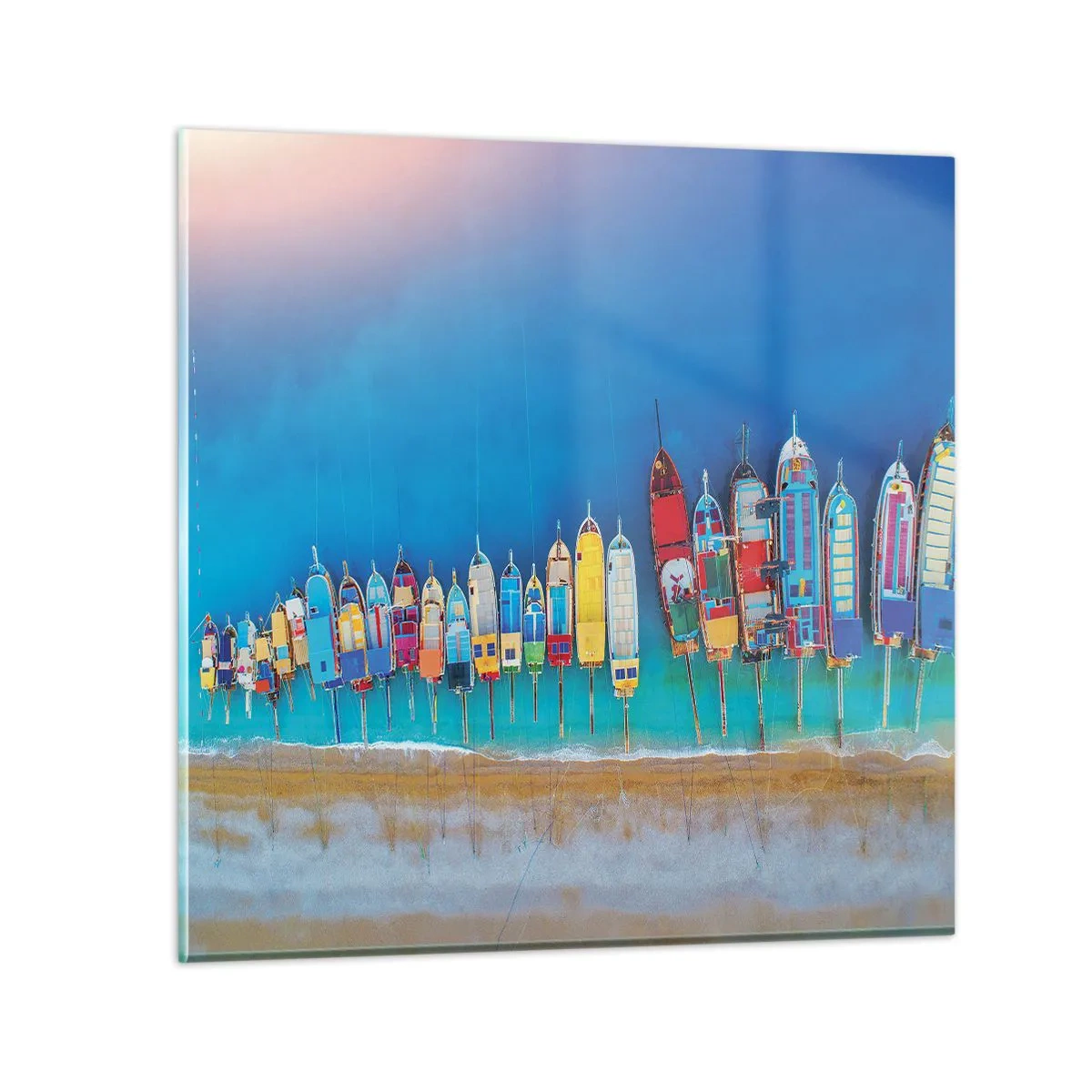 Cuadro sobre vidrio - Impresiones sobre Vidrio - A vista de pájaro - 40x40 cm