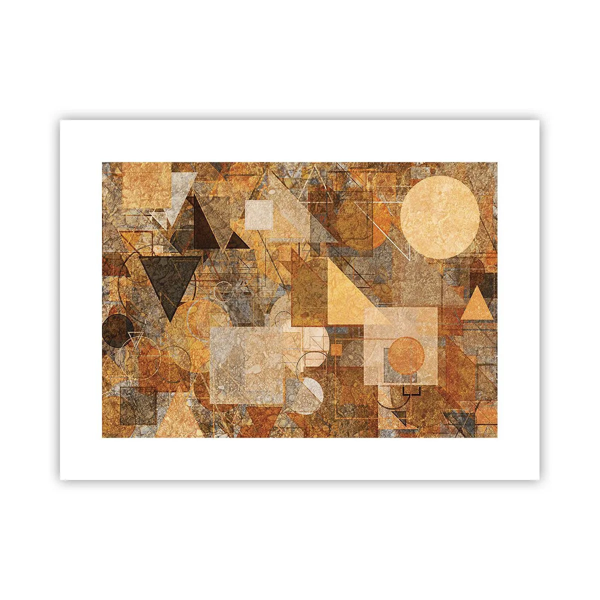 Póster - Estudio cubista en bronce - 40x30 cm