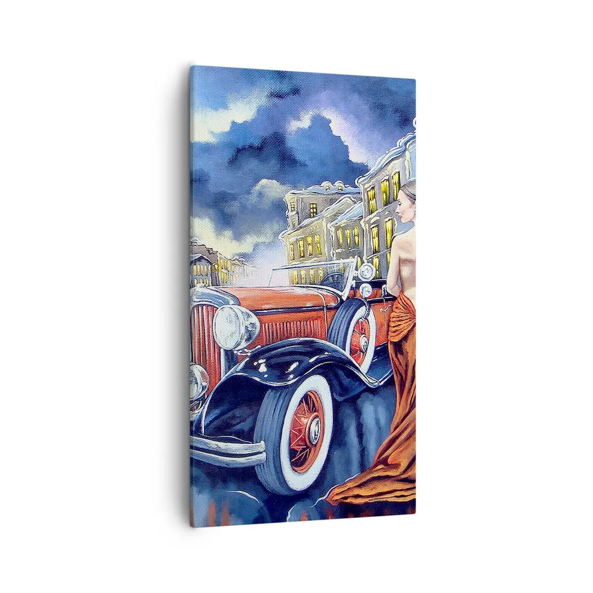 Cuadro sobre lienzo - Impresión de Imagen - Noche de romanticismo - 55x100 cm