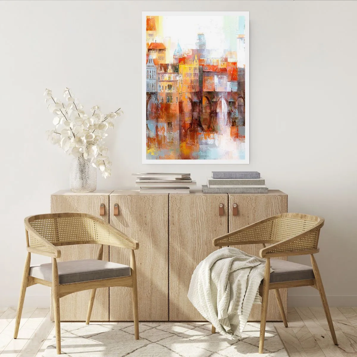 Póster - Puente y ciudad - 40x50 cm