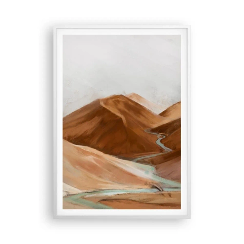 Póster en marco blanco - Ruta hacia la fuente - 70x100 cm