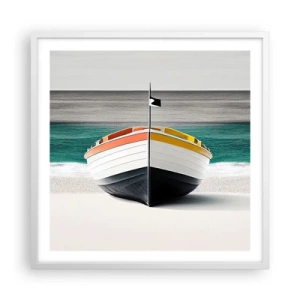 Póster en marco blanco - En su lugar exacto - 60x60 cm