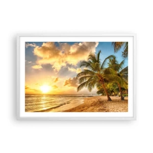 Póster en marco blanco - El eterno verano, siempre de vacaciones - 70x50 cm