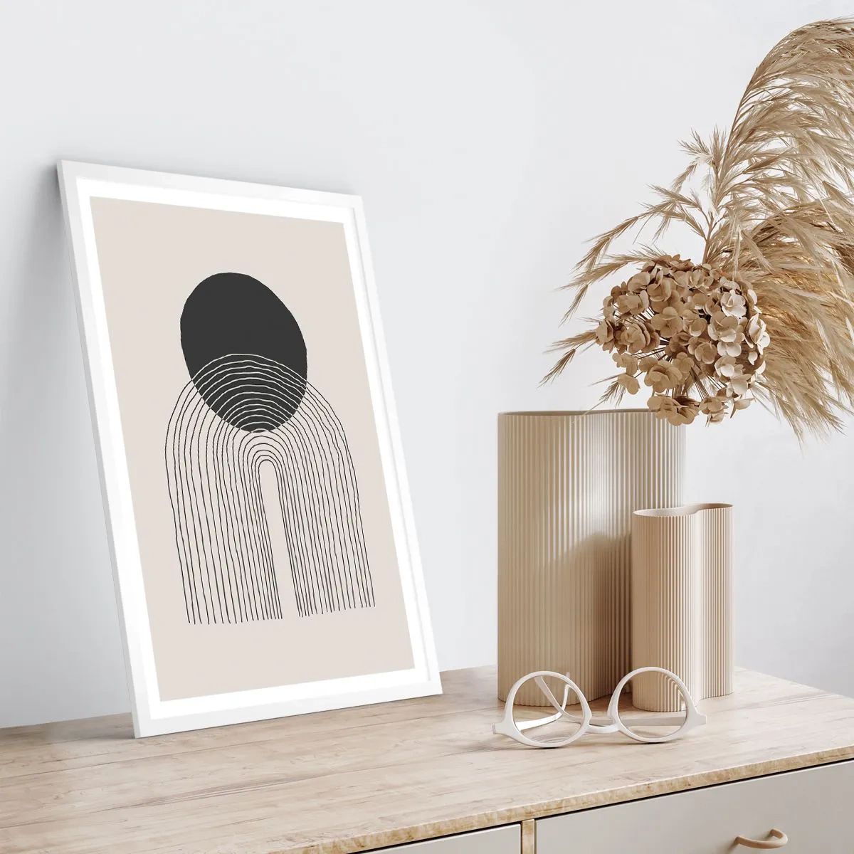 Póster en marco blanco - Temblor y certeza - 30x40 cm