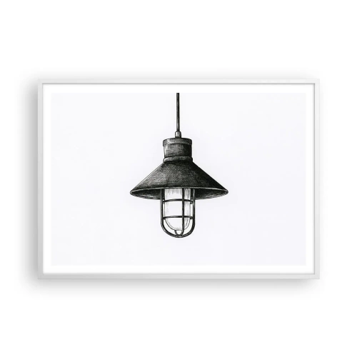 Póster en marco blanco - Como hace años... - 100x70 cm