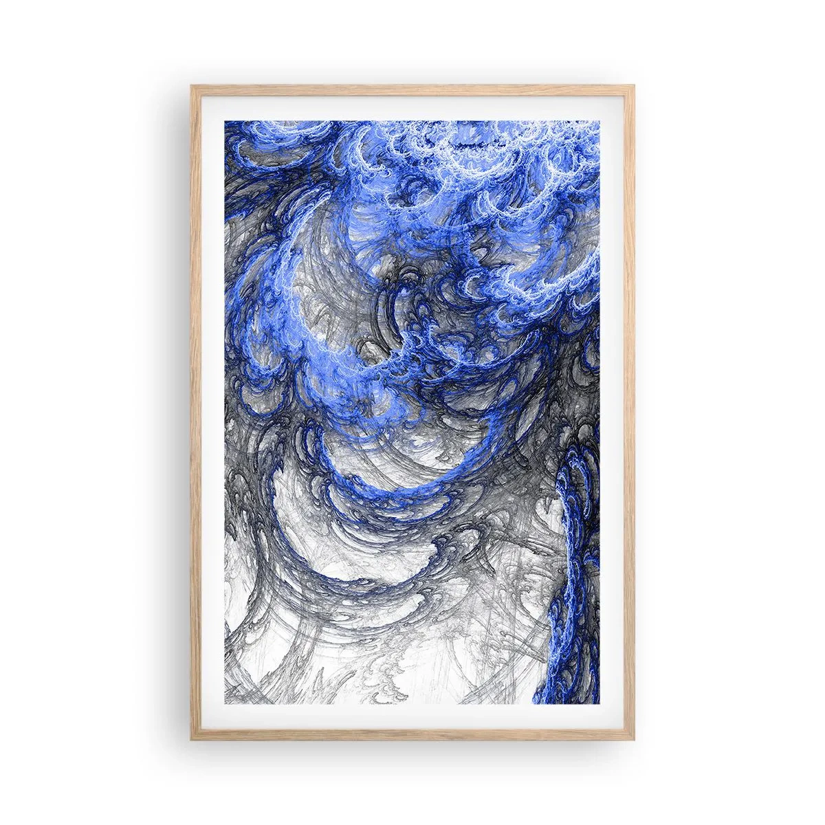 Póster en marco roble claro - El nacimiento de una ola - 61x91 cm