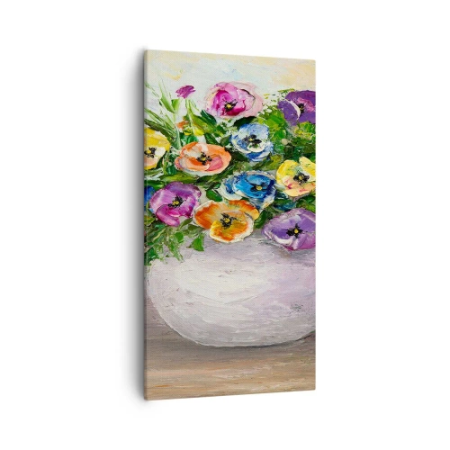 Cuadro sobre lienzo - Impresión de Imagen - Bodegón con jarrón blanco - 55x100 cm