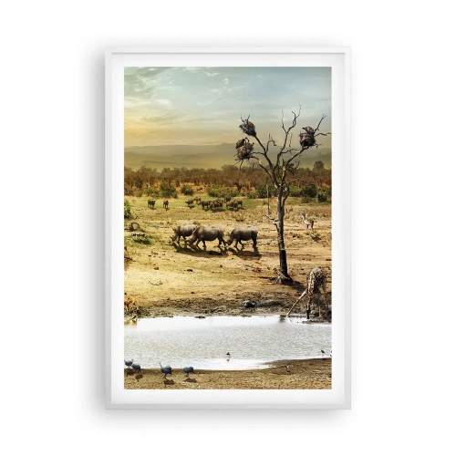 Póster en marco blanco - Y del Edén fluyó un río... - 61x91 cm