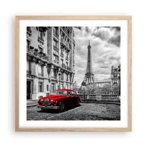 Póster en marco roble claro - Un depredador en la ciudad - 50x50 cm