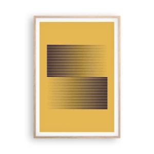 Póster en marco roble claro - Cuadrado de opuestos - 70x100 cm