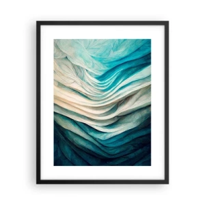 Póster en marco negro - Azul insaciable - 40x50 cm