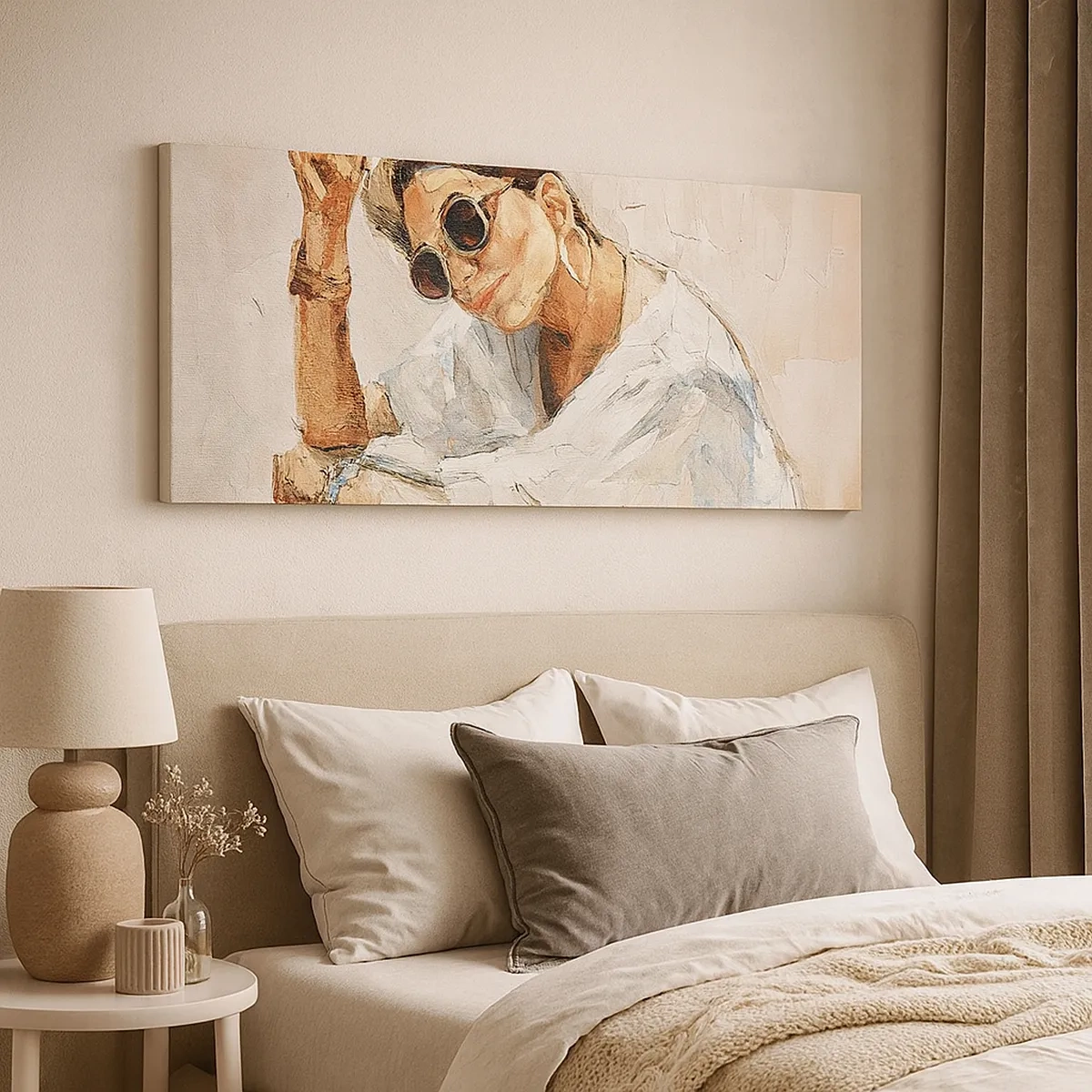 Cuadro sobre lienzo - Impresión de Imagen - Retrato a pleno sol - 30x30 cm