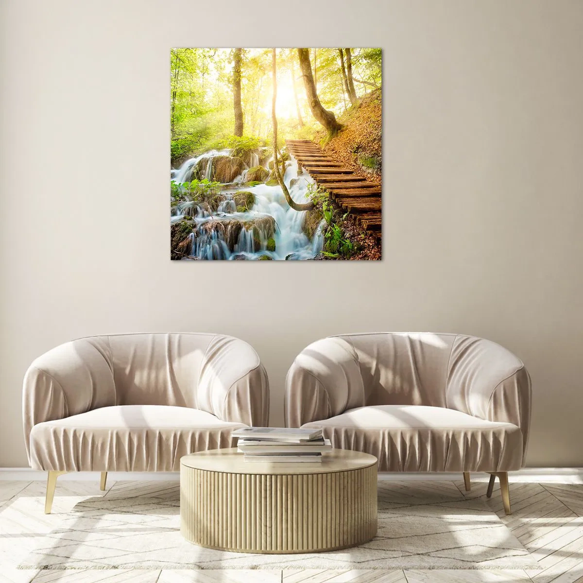 Cuadro sobre vidrio - Impresiones sobre Vidrio - El ansiado frescor - 70x70 cm