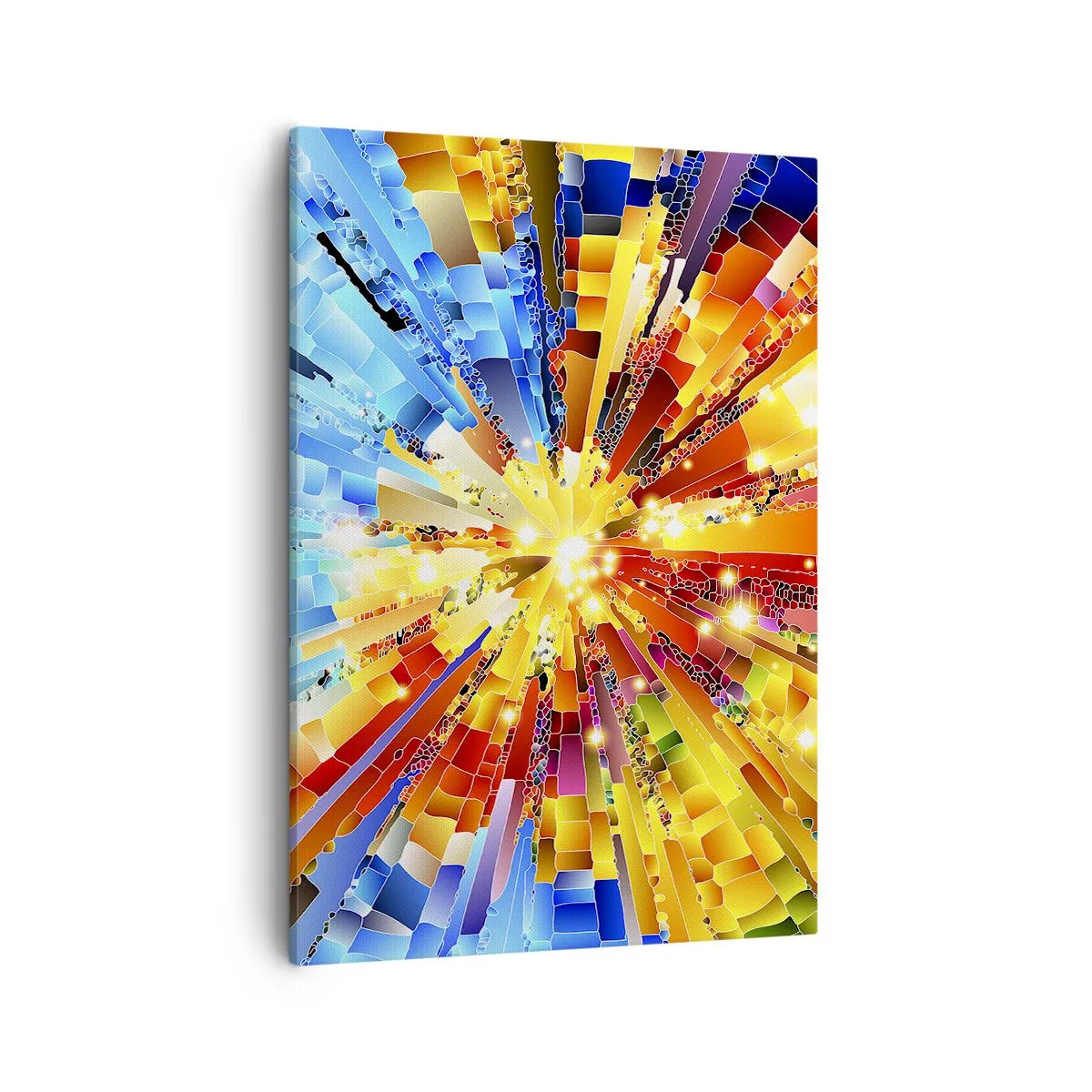 Cuadro sobre lienzo - Impresión de Imagen - Una explosión dinámica de color y luz. - 50x70cm - In medias res - Decoración de pared moderna para salón y dormitorio ARTTOR