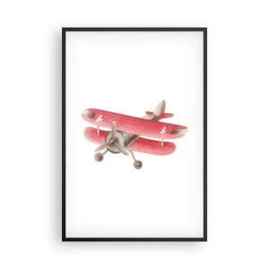 Póster en marco negro - Listo para surcar los cielos - 61x91 cm