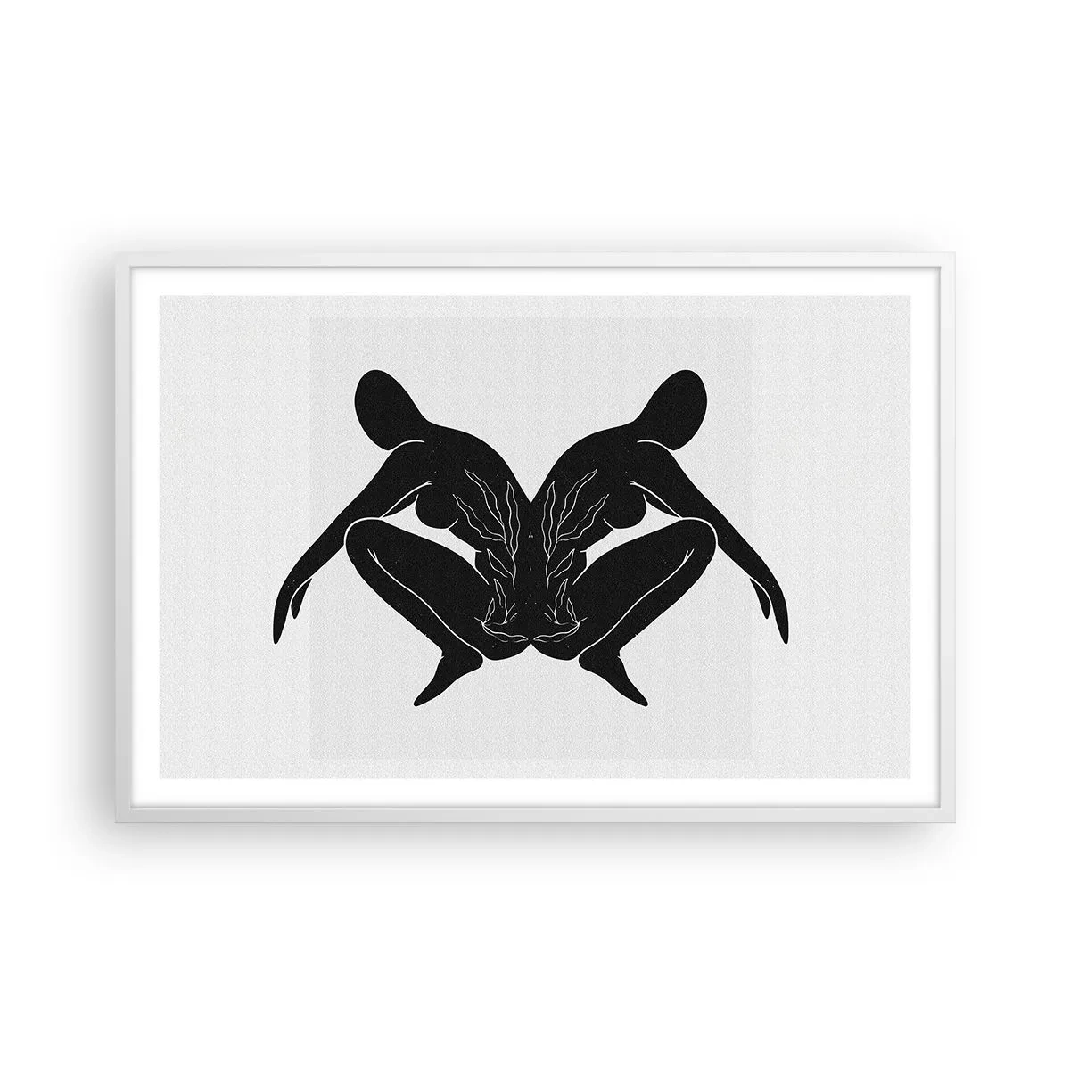 Póster en marco blanco - Un alma compartida - 91x61 cm