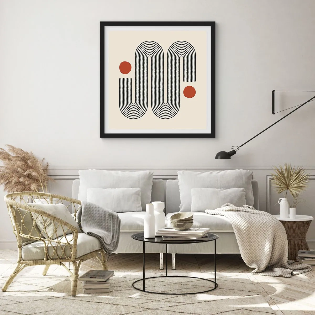 Póster en marco negro - De principio a fin - 60x60 cm