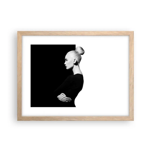 Póster en marco roble claro - Simplemente femenina - 40x30 cm