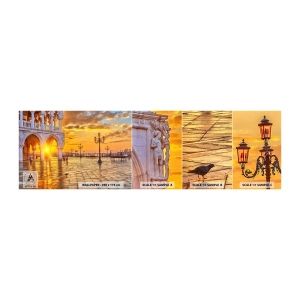 Muestra de fotomural autoadhesivo Deluxe Sticker - ¿Dónde están todos? - Ciudad, Venecia, Arquitectura - 100x30 cm
