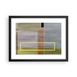 Póster en marco negro - Recto y tranquilo - 40x30 cm