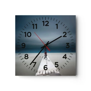 Reloj de pared - Reloj de vidrio - Encuentro con la inmensidad - 40x40 cm