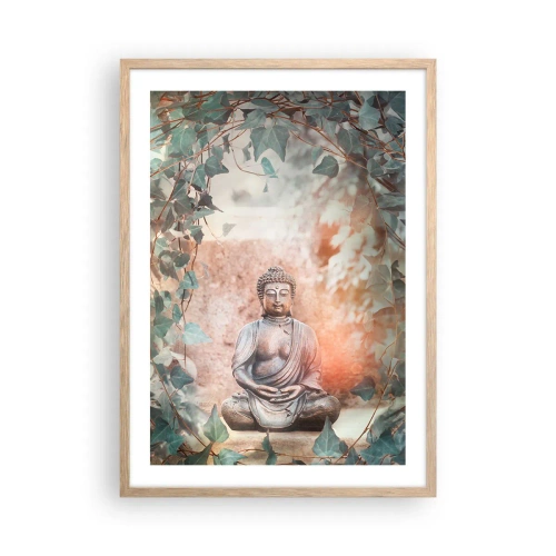 Póster en marco roble claro - Alegre armonía - 50x70 cm
