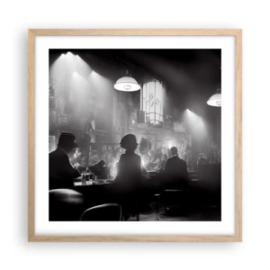 Póster en marco roble claro - En clave de jazz - 50x50 cm