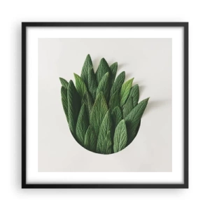 Póster en marco negro - Curiosidad desenfrenada - 50x50 cm