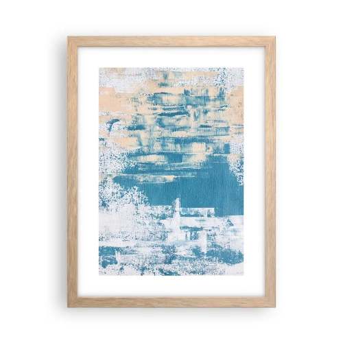 Póster en marco roble claro - A través de un carámbano - 30x40 cm