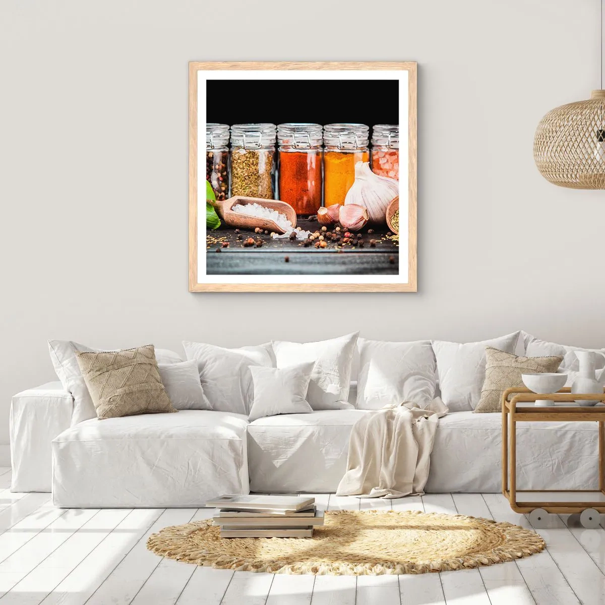 Póster en marco roble claro - Para que la vida sepa bien - 30x30 cm