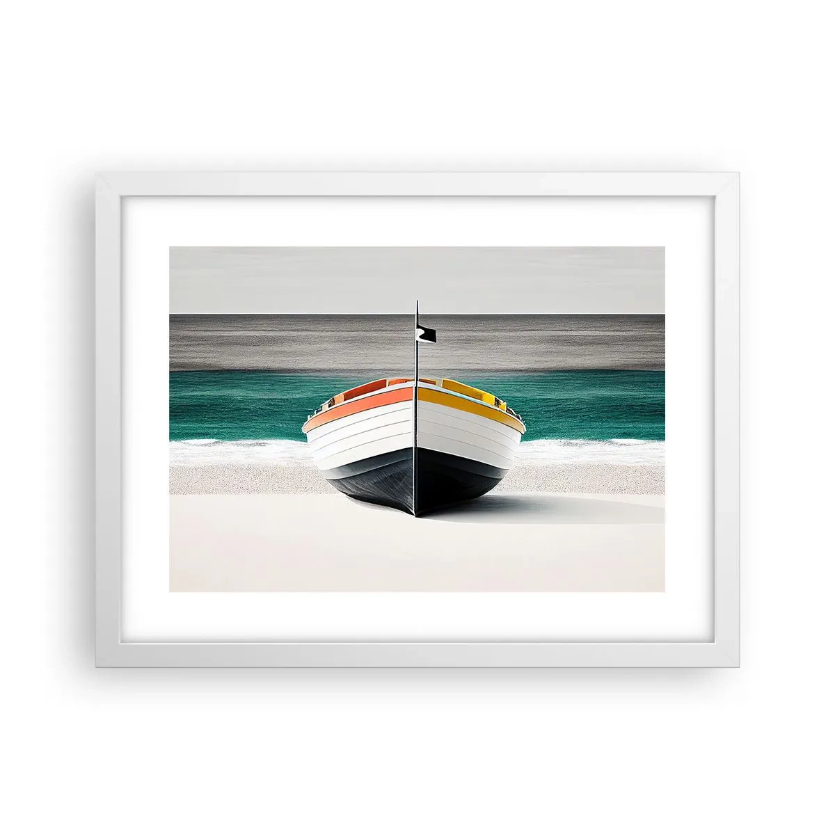 Póster en marco blanco - En su lugar exacto - 40x30 cm