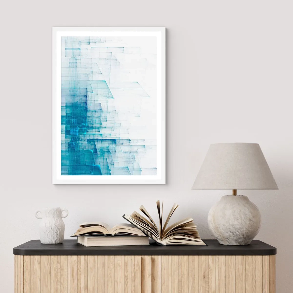 Póster en marco blanco - Cómo se hizo el espacio - 70x100 cm