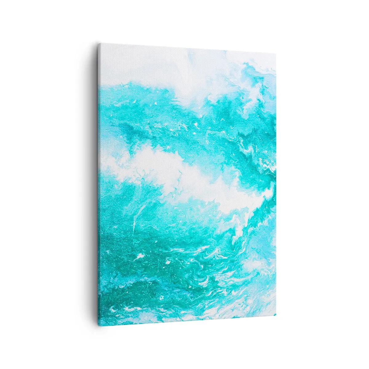 Cuadro sobre lienzo - Impresión de Imagen - Remolino abstracto en tonos azules - 50x70cm - En el núcleo del elemento - Decoración de pared moderna para salón y dormitorio ARTTOR