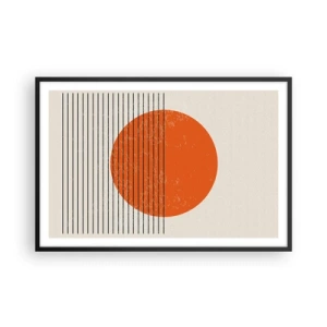 Póster en marco negro - Siempre el sol - 91x61 cm