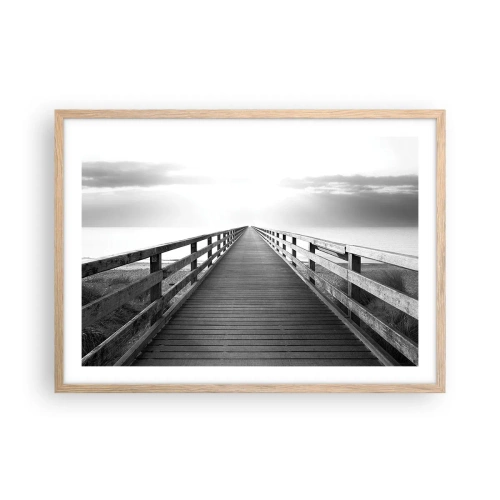 Póster en marco roble claro - En la distancia... - 70x50 cm