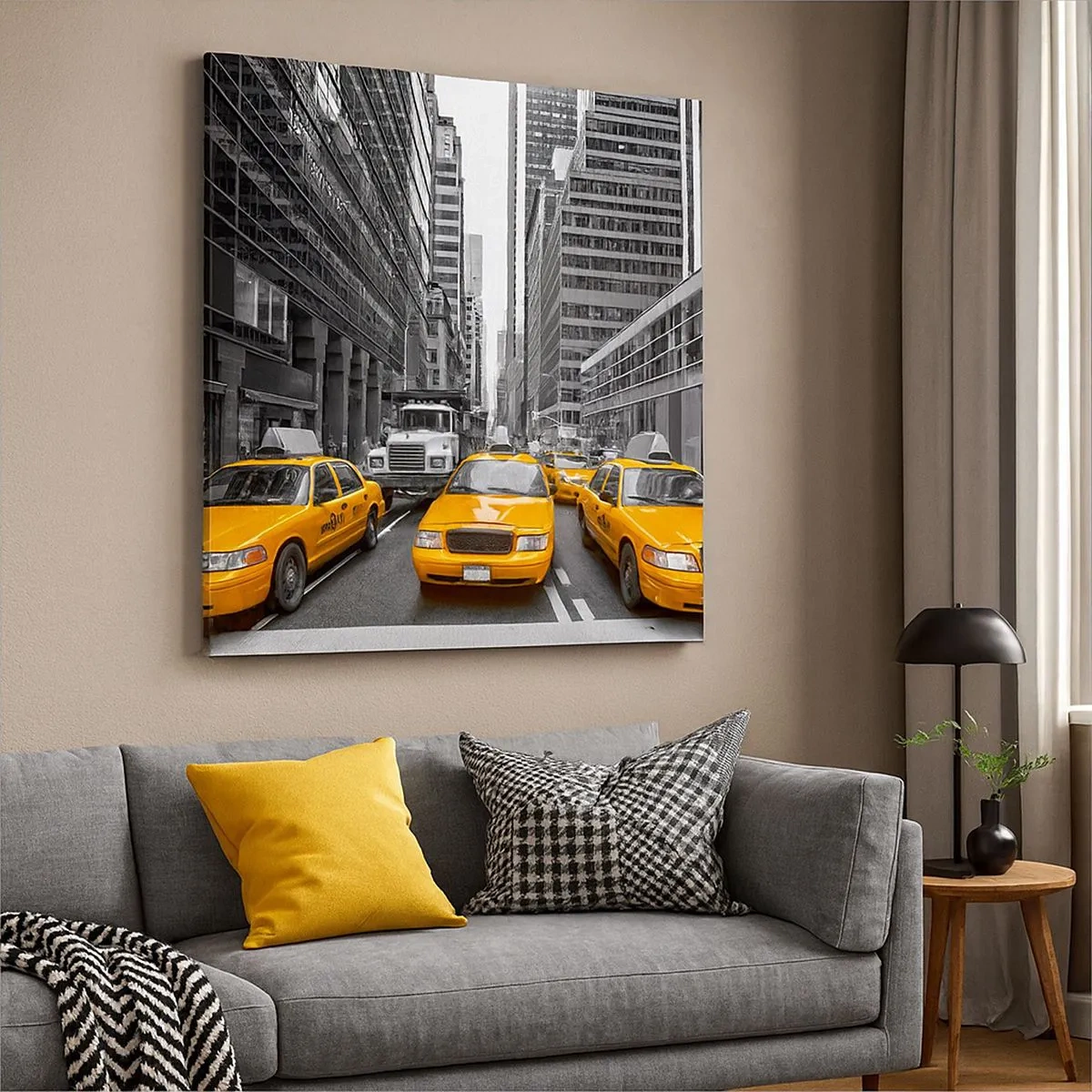 Cuadro sobre lienzo - Impresión de Imagen - Nosotros somos los que damos color a la ciudad - 30x30 cm