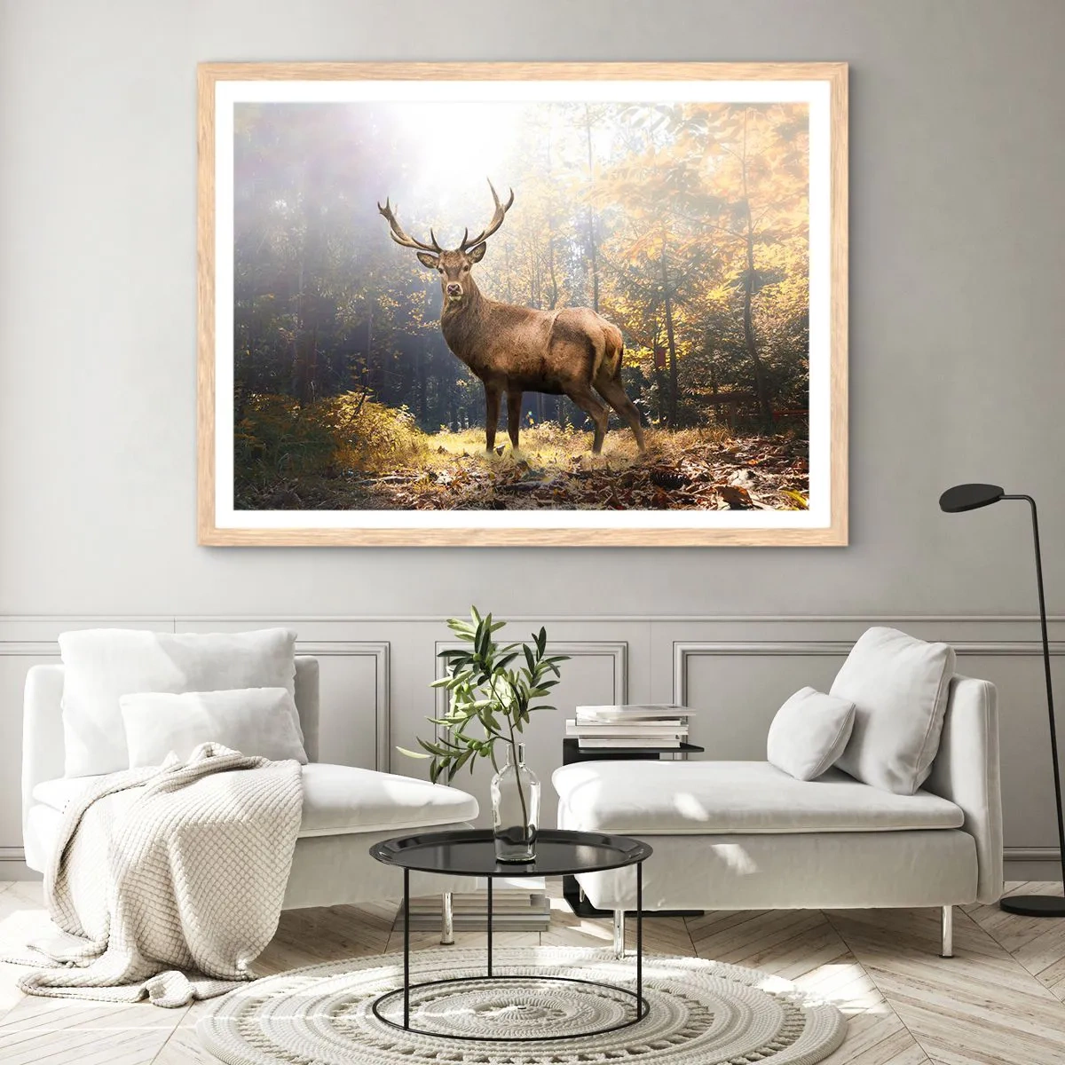Póster en marco roble claro - Con toda la majestuosidad - 40x30 cm