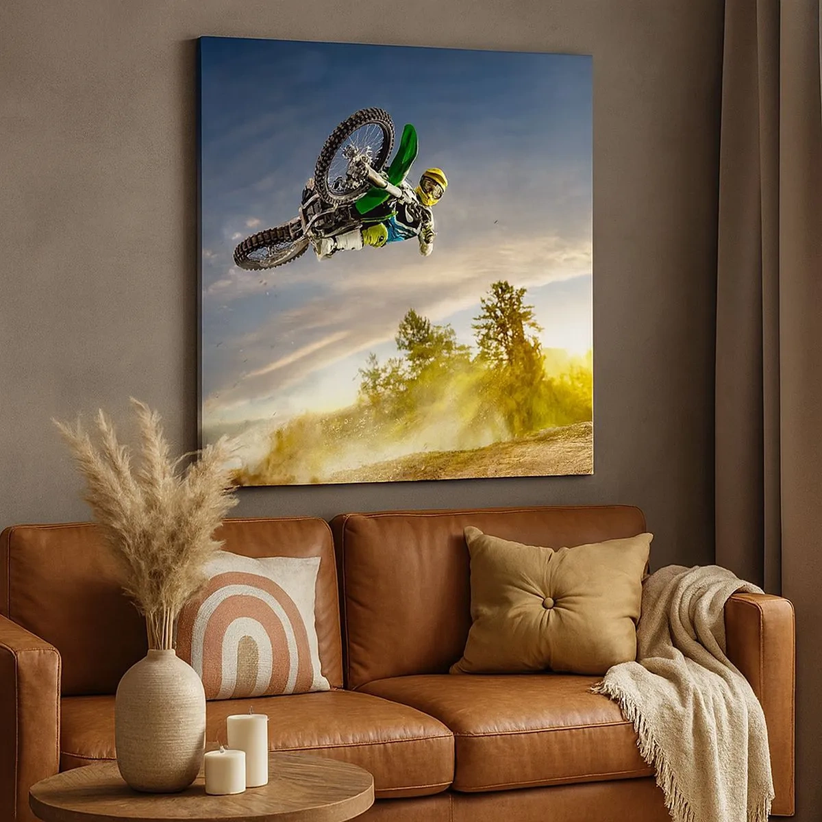 Cuadro sobre lienzo - Impresión de Imagen - ¡Enciende tus emociones! - 30x30 cm