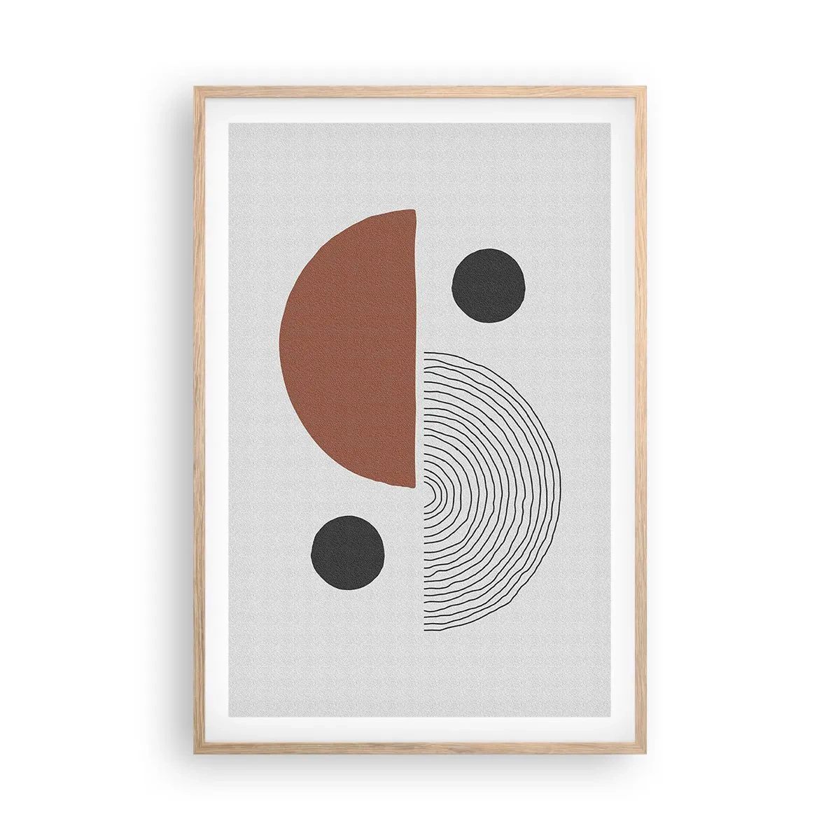 Póster en marco roble claro - La perfección del círculo - 61x91 cm