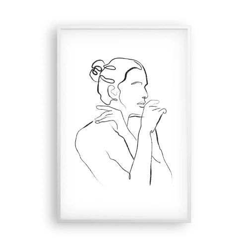 Póster en marco blanco - Desnudo: un misterio sensual - 61x91 cm