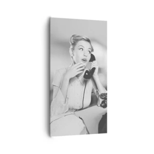 Cuadro sobre lienzo - Impresión de Imagen - ¿Diga?, estamos en los años 50. - 65x120 cm