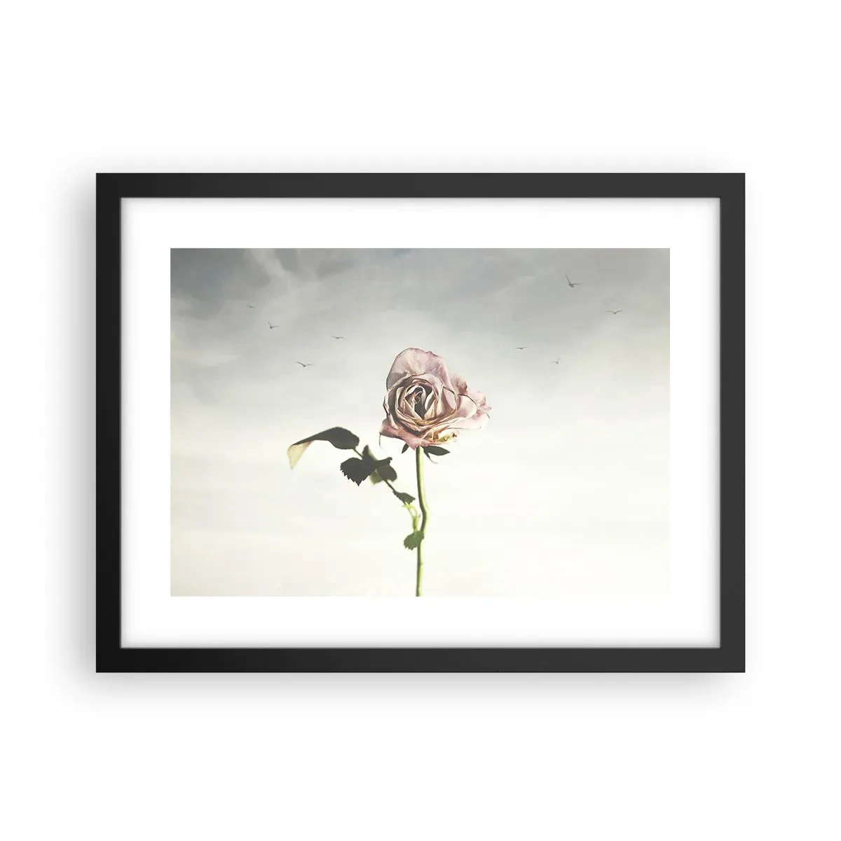 Póster en marco negro - Bienvenida a la primavera - 40x30 cm