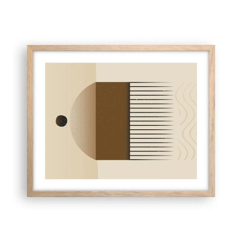 Póster en marco roble claro - Varios estados - 50x40 cm