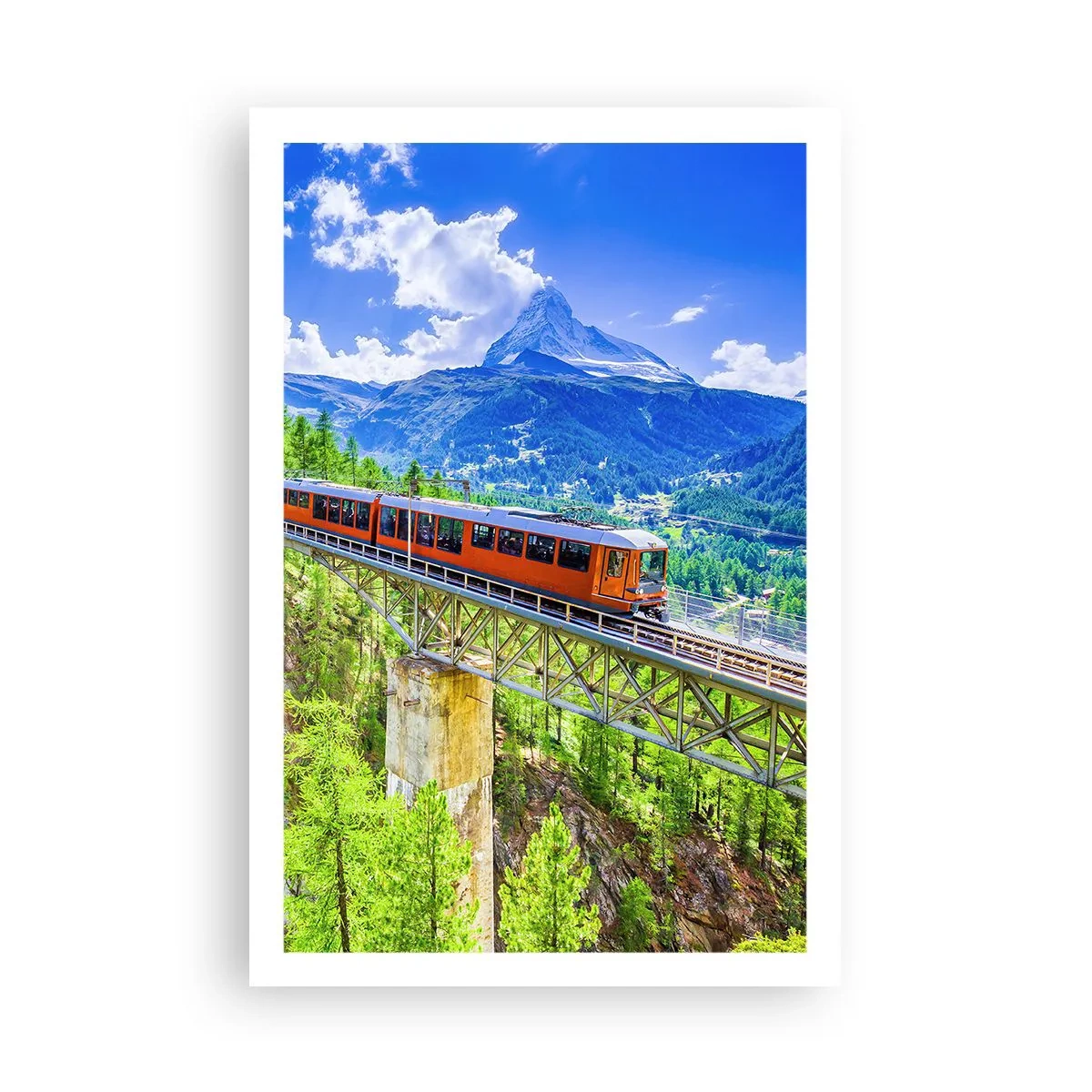 Póster - Ferrocarril a los Alpes - 61x91 cm