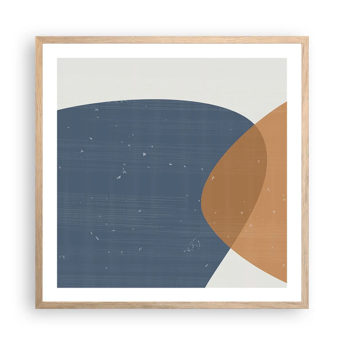 Póster en marco roble claro - Óvalos e influencias - 60x60 cm