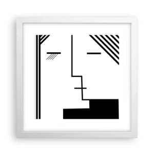 Póster en marco blanco - Solo un beso - 30x30 cm