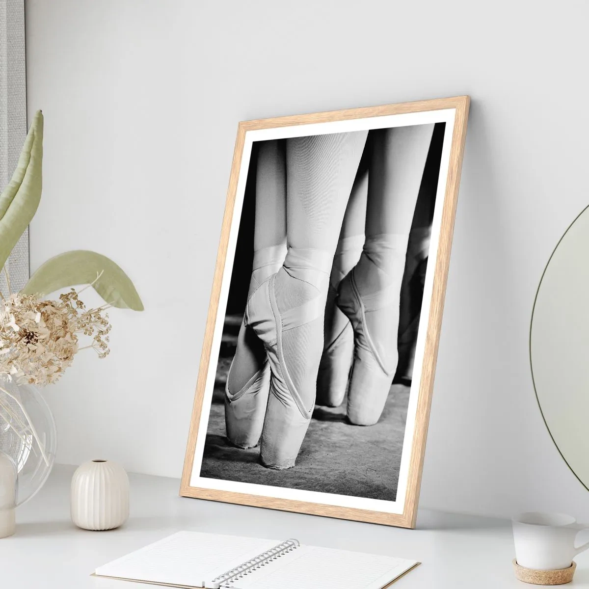 Póster en marco roble claro - En conjunto y al unísono - 30x40 cm