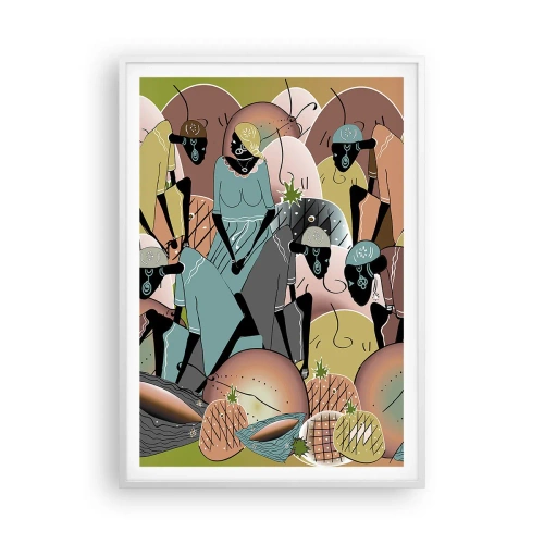 Póster en marco blanco - Se avecina una gran celebración - 70x100 cm