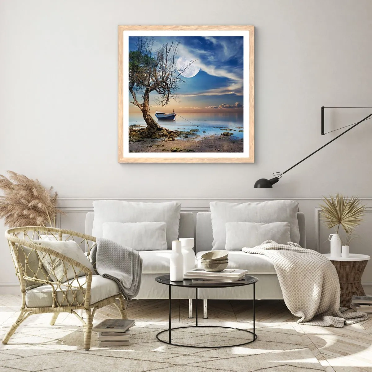 Póster en marco roble claro - ¿Es el final o el principio? - 60x60 cm