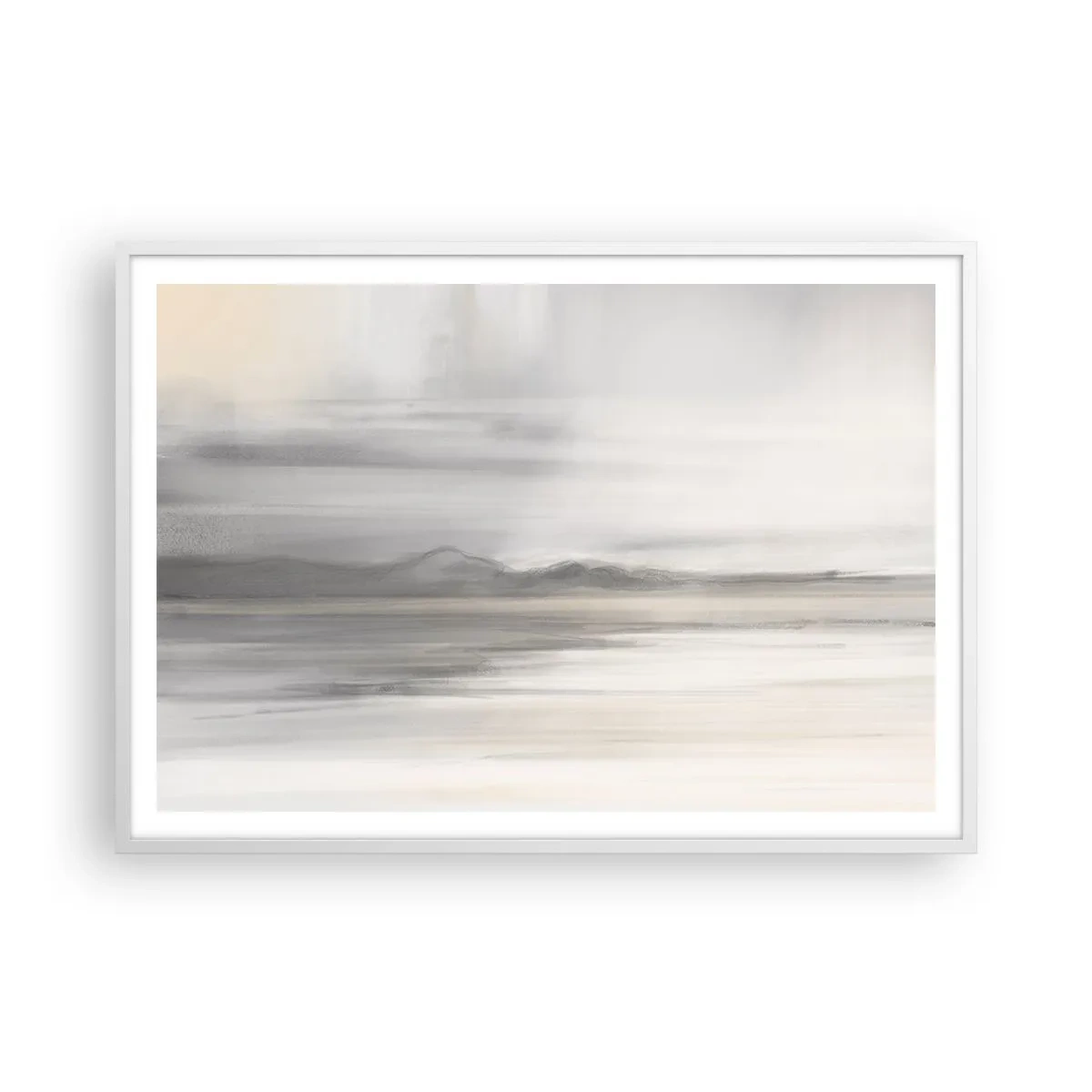 Póster en marco blanco - Una distancia reflexiva - 100x70 cm